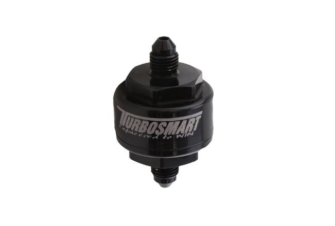 Turbo Smart -Billet Turbo Oil Feed Filter 44um -4AN – Black