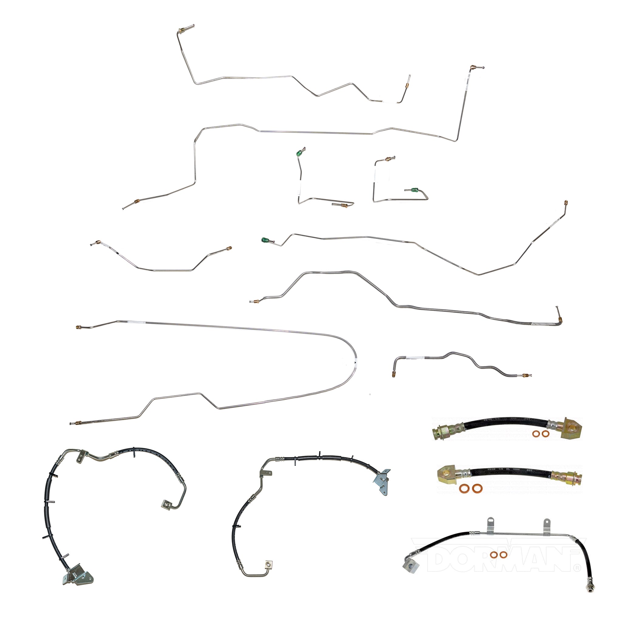 03-04 Jeep Grand Cherokee, After 04/27/2003 Complete Brake Line & Hose Kit; Stainless