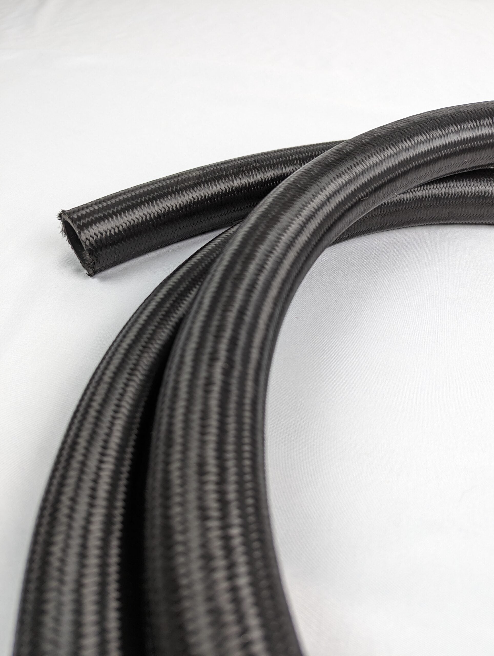 20an Black Braided Nylon Line w/ Steel Re-Enforcement - 8ft Sections