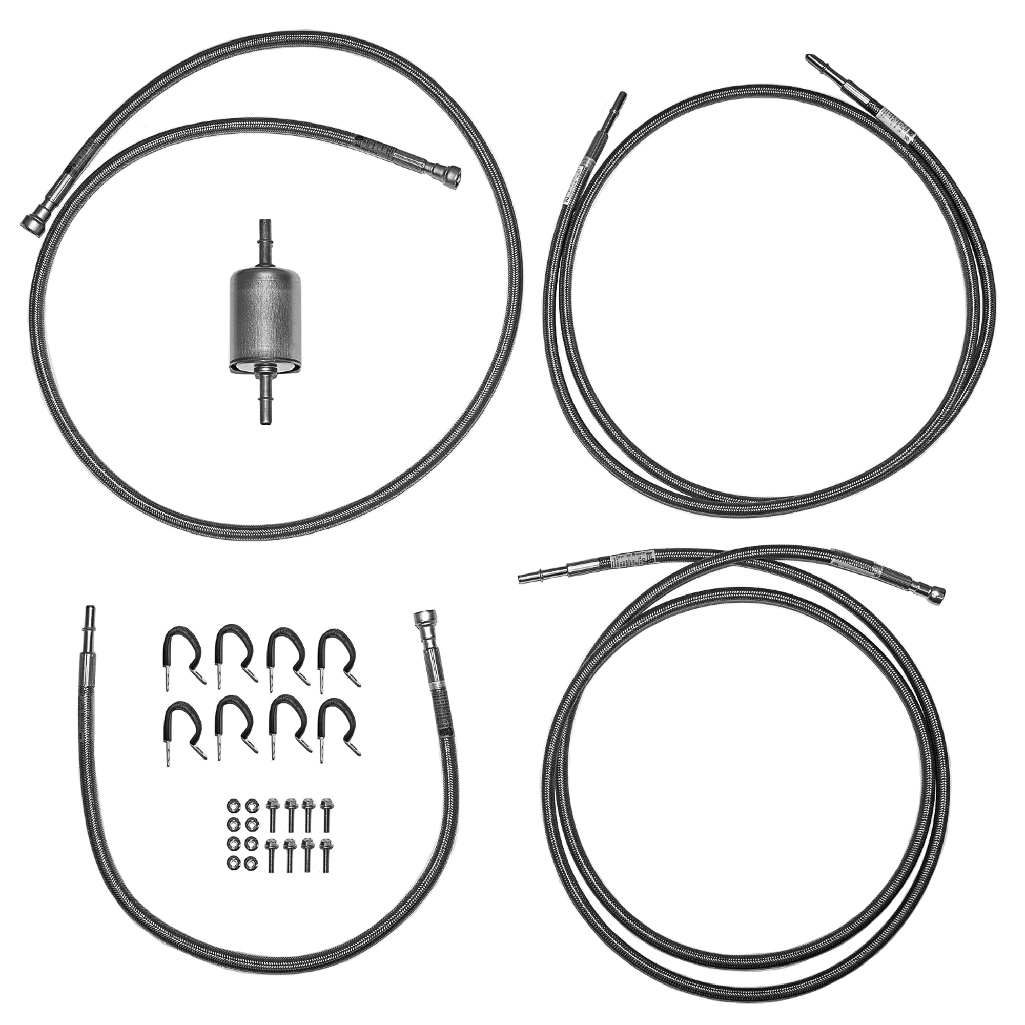 QFF0021SS- 99-03 GM 1500 Truck Reg Cab V8, Quick Fix Fuel Line Kit; Br