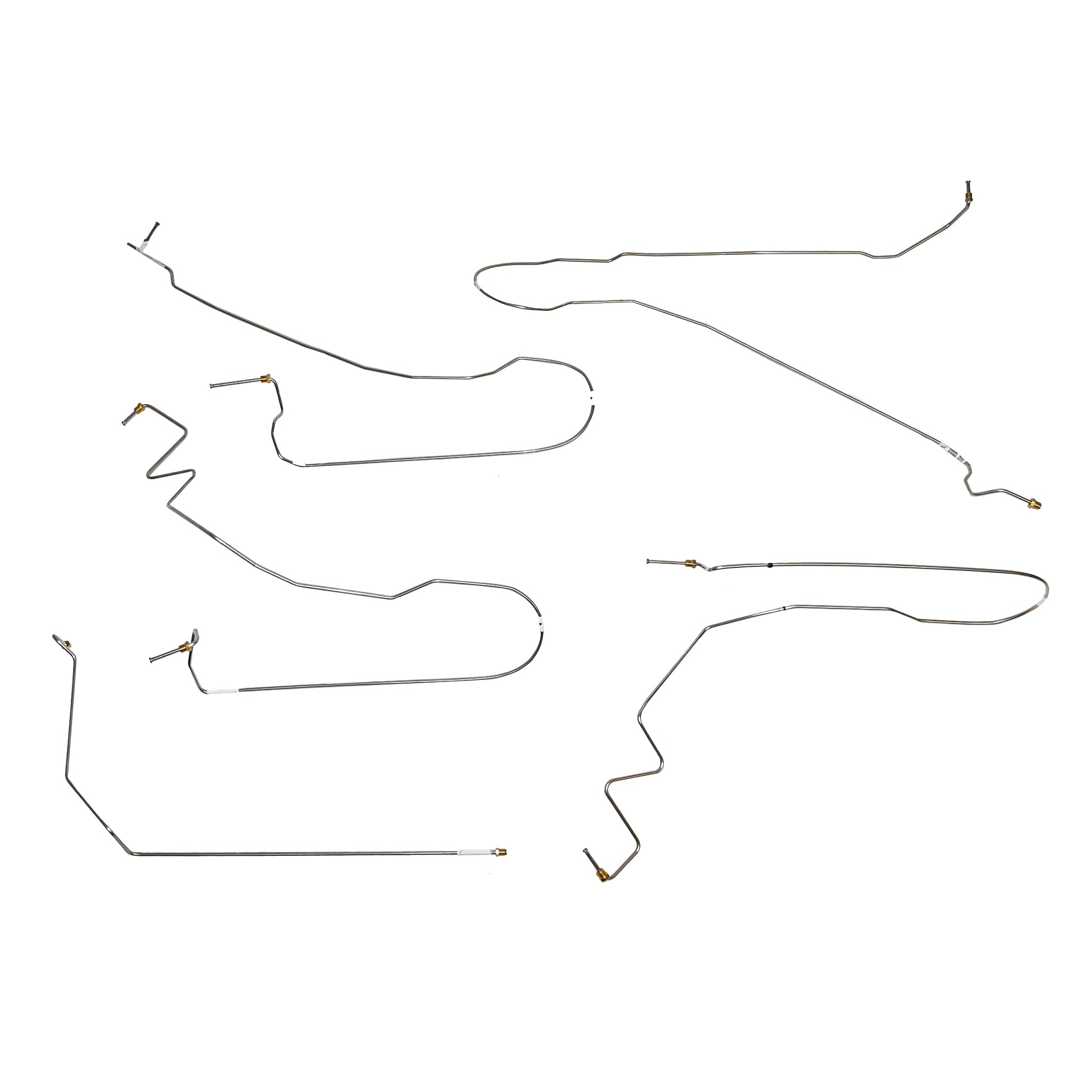 05-07 Silverado/Sierra 1500, w/ 2wd; Front Brake Line Kit; Steel