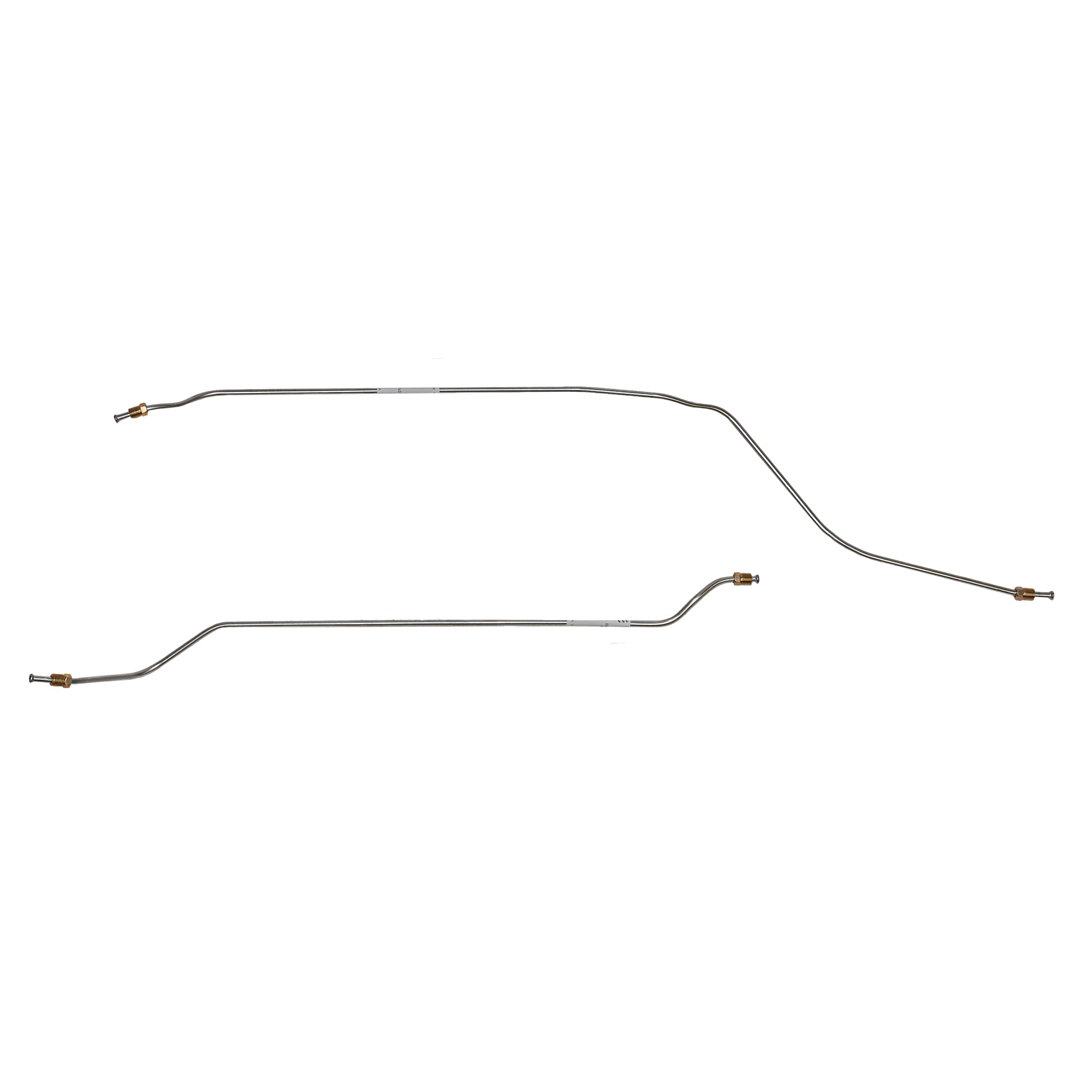 66-67 Chevy II/Nova; 2pc Rear Axle Brake Line Set; Steel