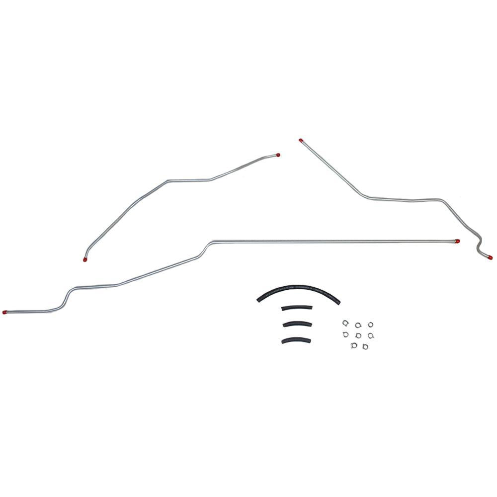 BGL5901OM- 59-62 Chevy Bel Air, Biscayne, Impala, 3pc Tank to Pump 3/8 Fuel Line Set, V8; Steel - SSTubes
